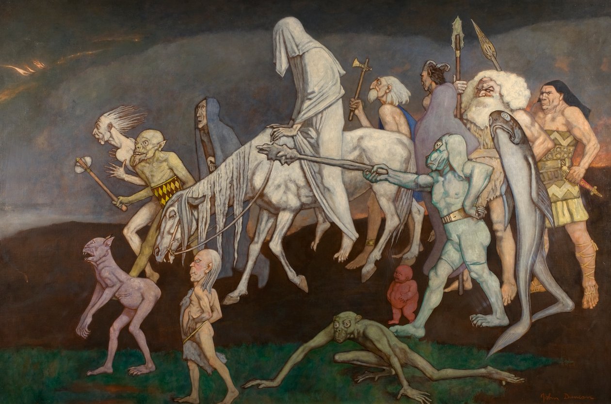 The Fomors (tai The Powers of Evil Abroad in the World), n. 1939 (tempera) tekijältä John Duncan