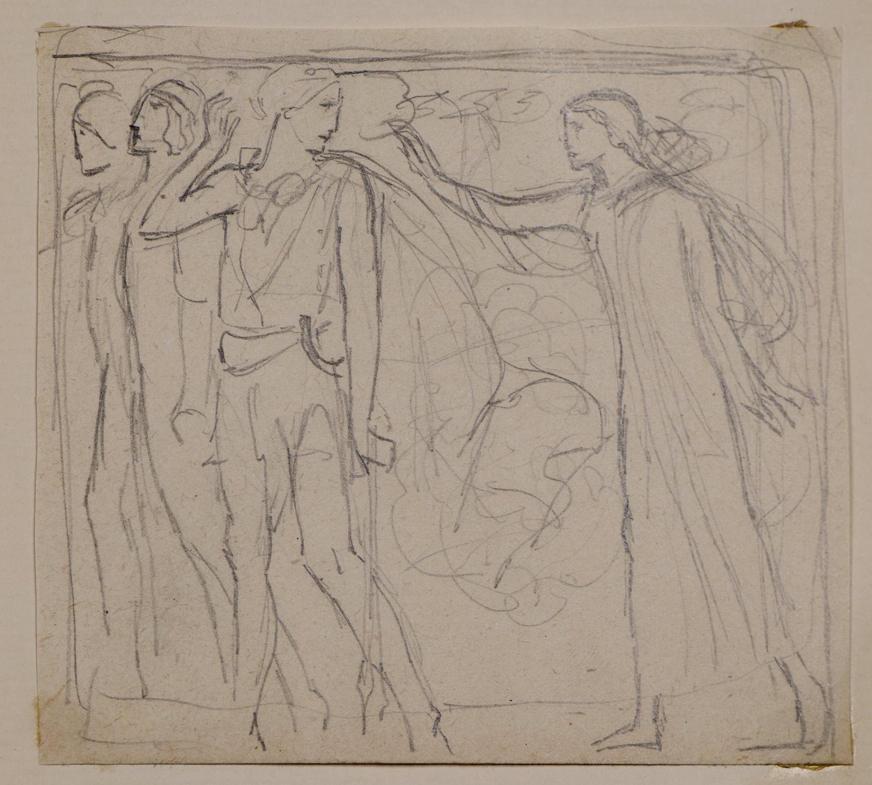 Deirdren kolme kutsua (lyijykynä) tekijältä John Duncan