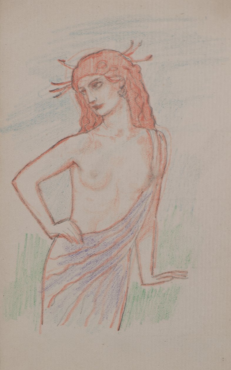 Nimetön [naishahmo] (lyijykynä) tekijältä John Duncan