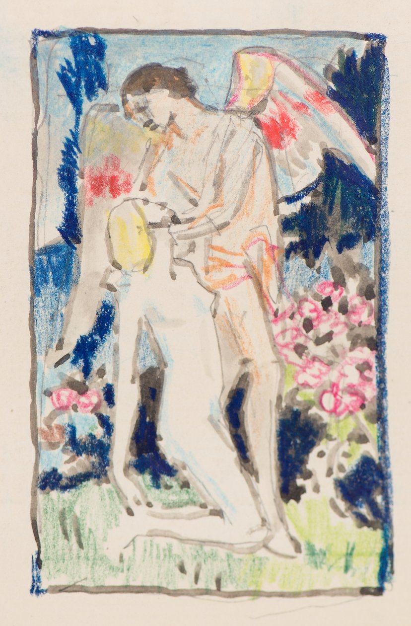 Nimetön [Pienempi versio rakkaudesta ohimennen] (lyijykynä) tekijältä John Duncan