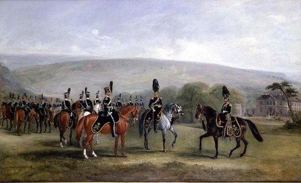 B 2. West Yorkshiren Yeomanry-ratsuväen joukko tekijältä John E. Ferneley