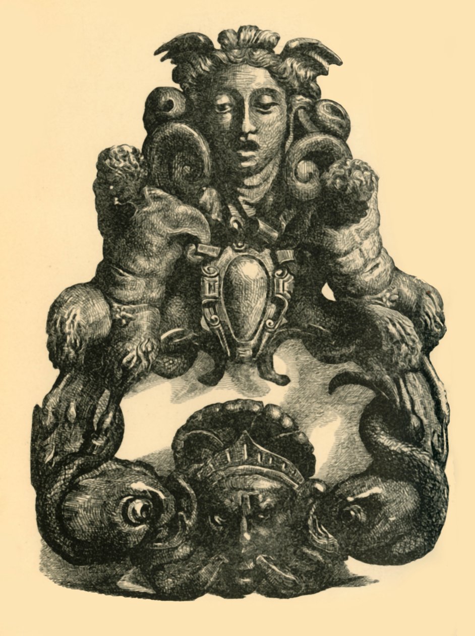 Ovenkolkuttaja delfiinien ja satyyrien kanssa, 1600-luvun alku, 1881. tekijältä John Emms