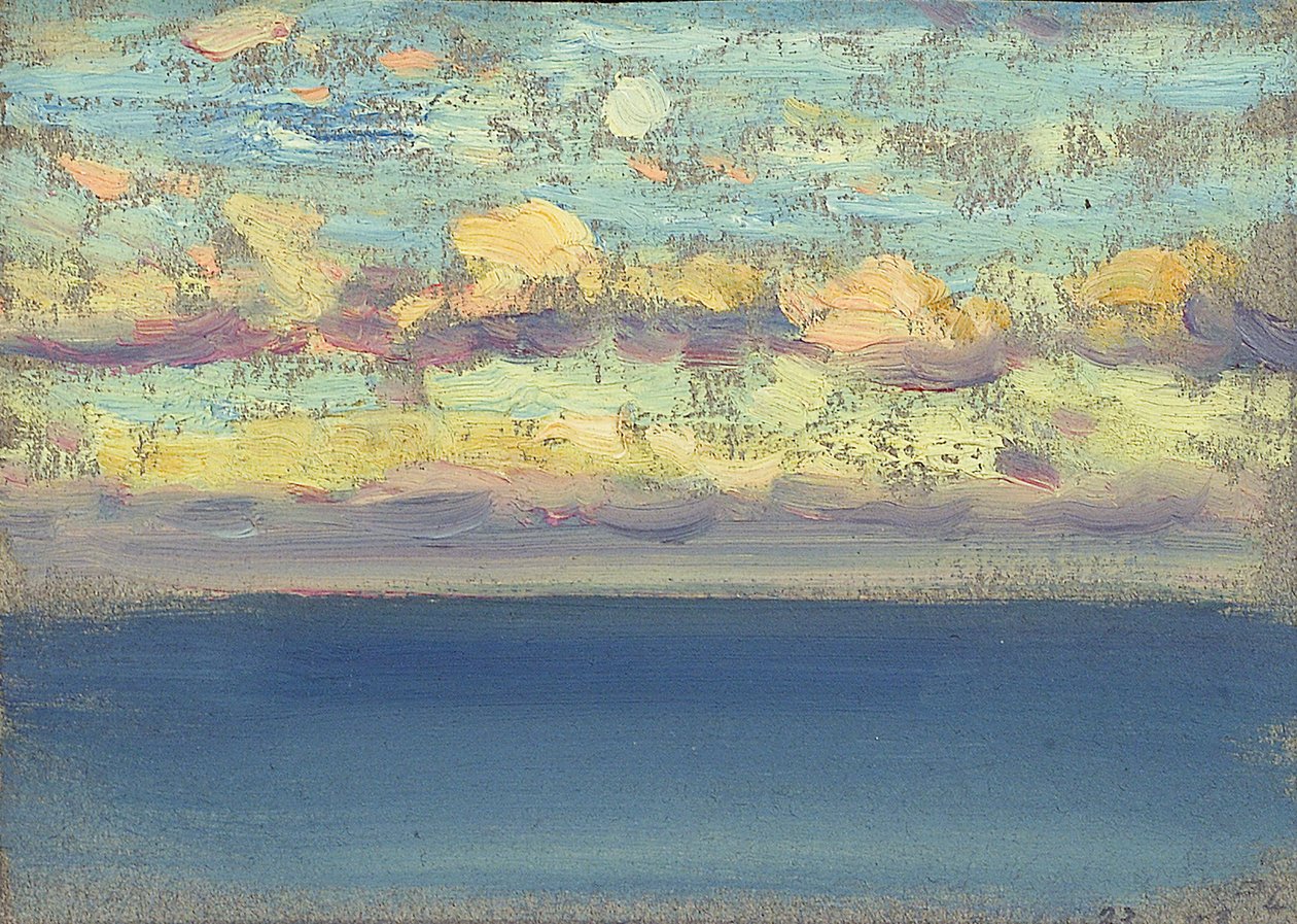 Merimaisema, 1900-luvun alkupuolisko (öljy paperille) tekijältä John Everett
