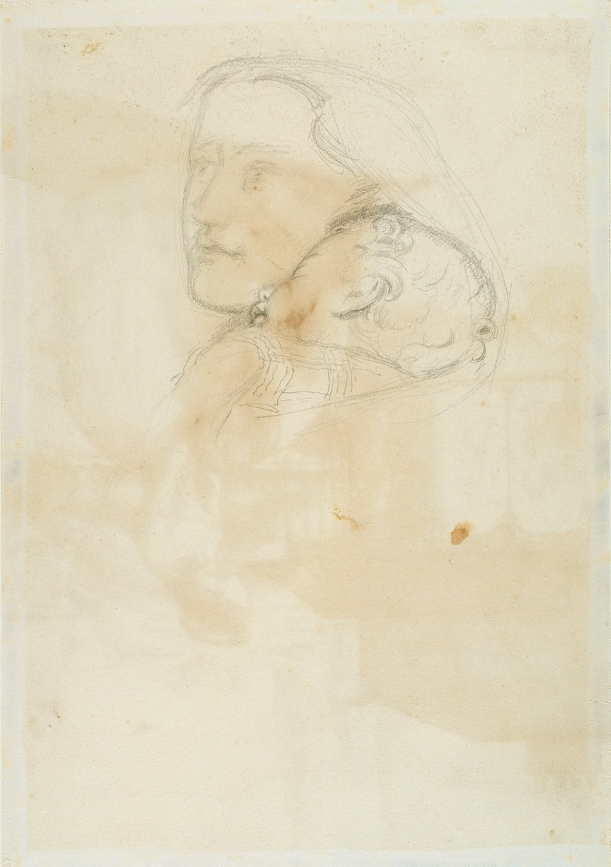 Hyväksytty, 1853 (kynä ja ruskea muste kudospaperilla) tekijältä John Everett Millais