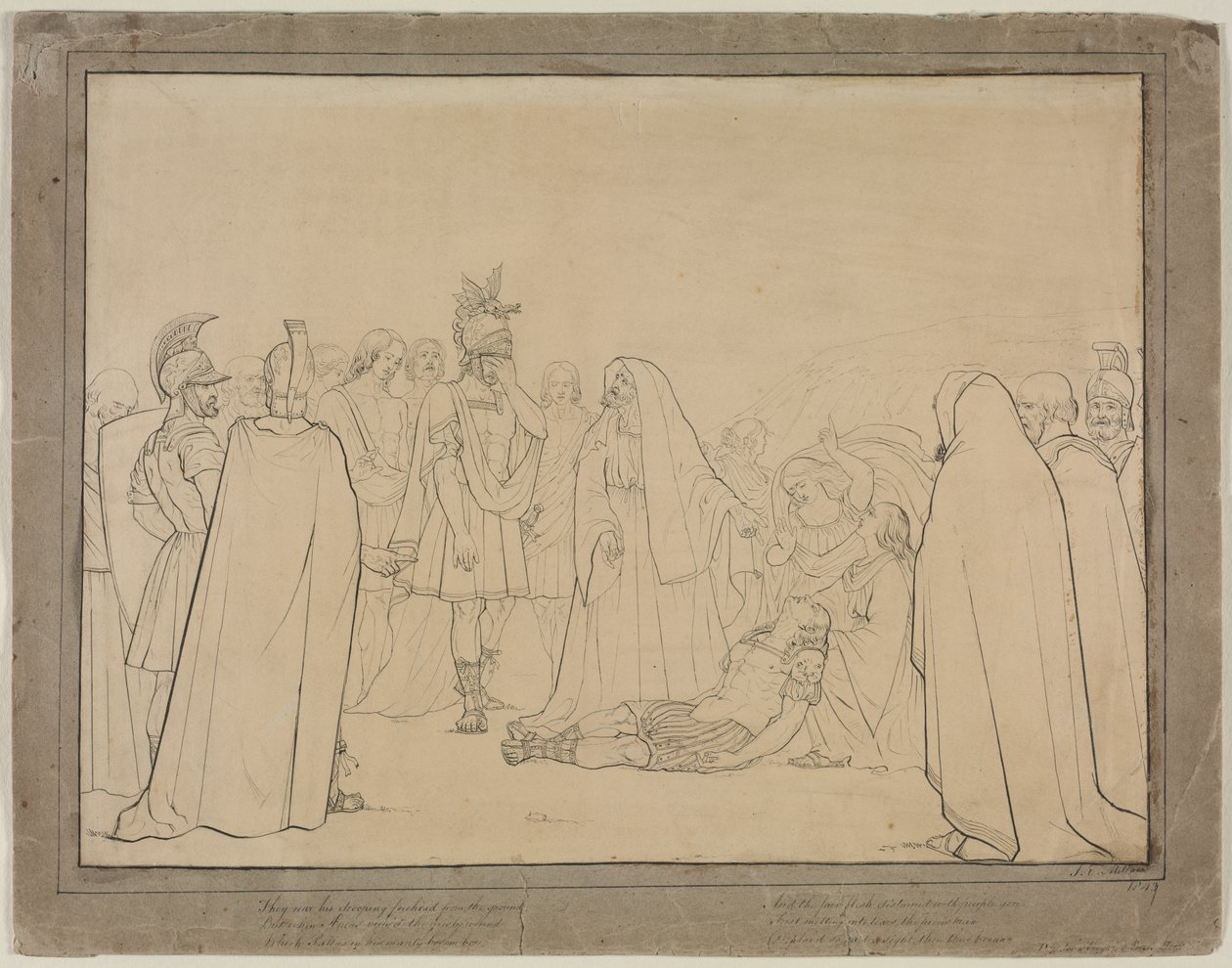 Aeneas näytti Pallaksen ruumiin Vergiliusin "Aeneista" tekijältä John Everett Millais