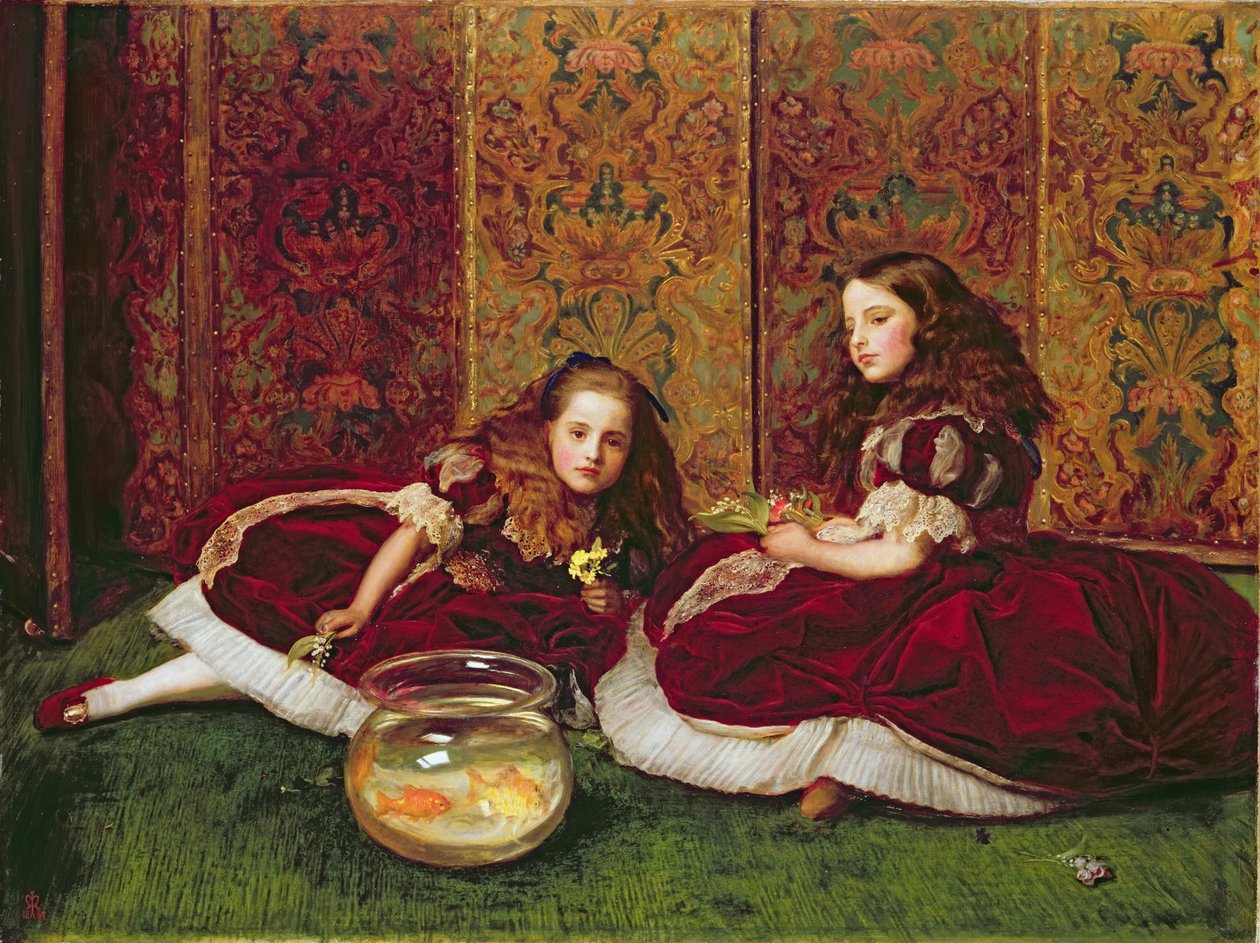 Huonekalut ja erilaiset esineet 1100- ja 1300-luvuilta tekijältä John Everett Millais