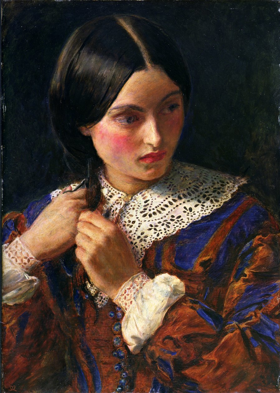 Only a Lock of Hair, n. 1857-58 (öljy paneelissa) tekijältä John Everett Millais
