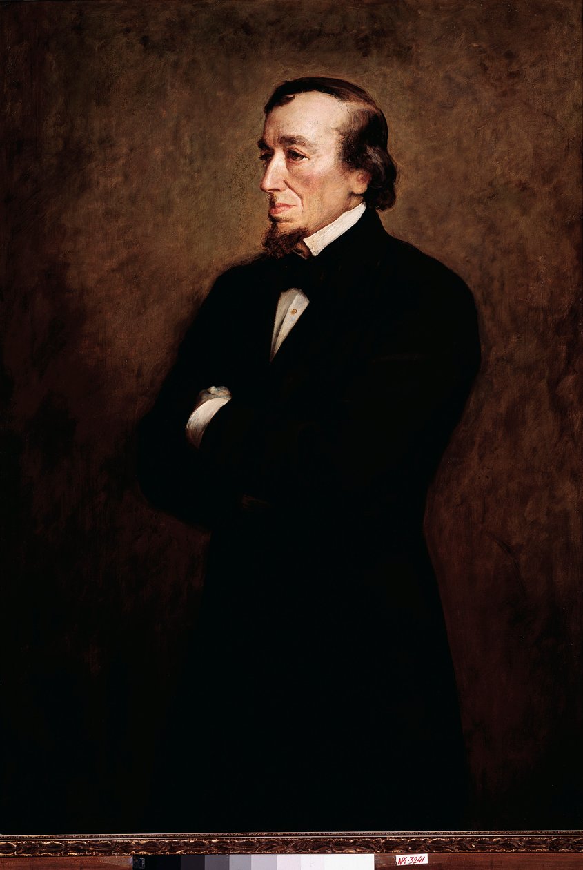 Muotokuva Benjamin Disraelista (1804-1881), brittiläisestä poliitikosta ja konservatiivisen puolueen perustajasta. John Everett Millais