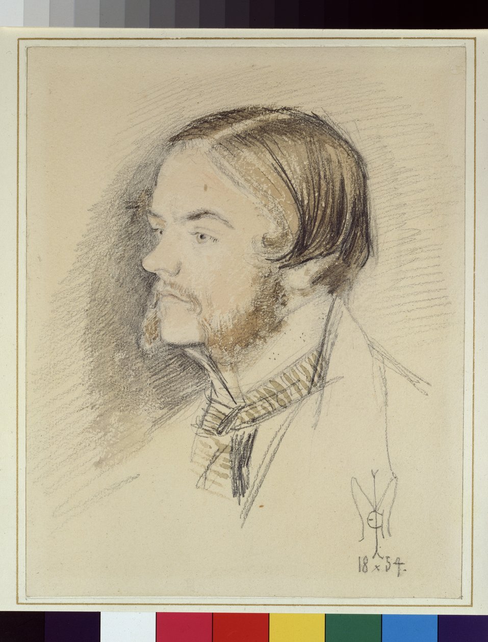 Holman Huntin muotokuva, 1854 (wc ja kynä paperille) tekijältä John Everett Millais