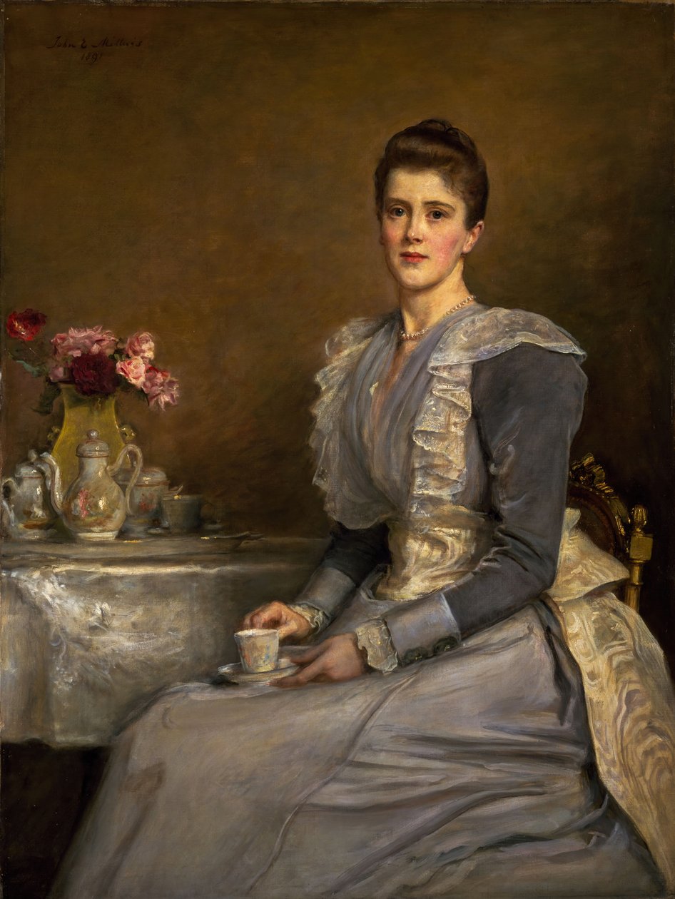Muotokuva Mary Endicottista d.1957, rouva Joseph Chamberlain, 1890-91. tekijältä John Everett Millais