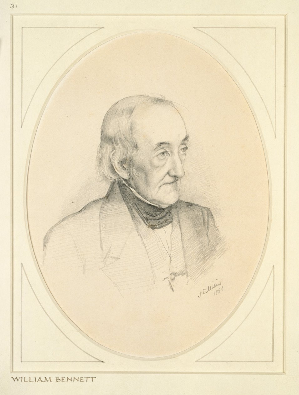William Bennettin muotokuva, 1850 tekijältä John Everett Millais