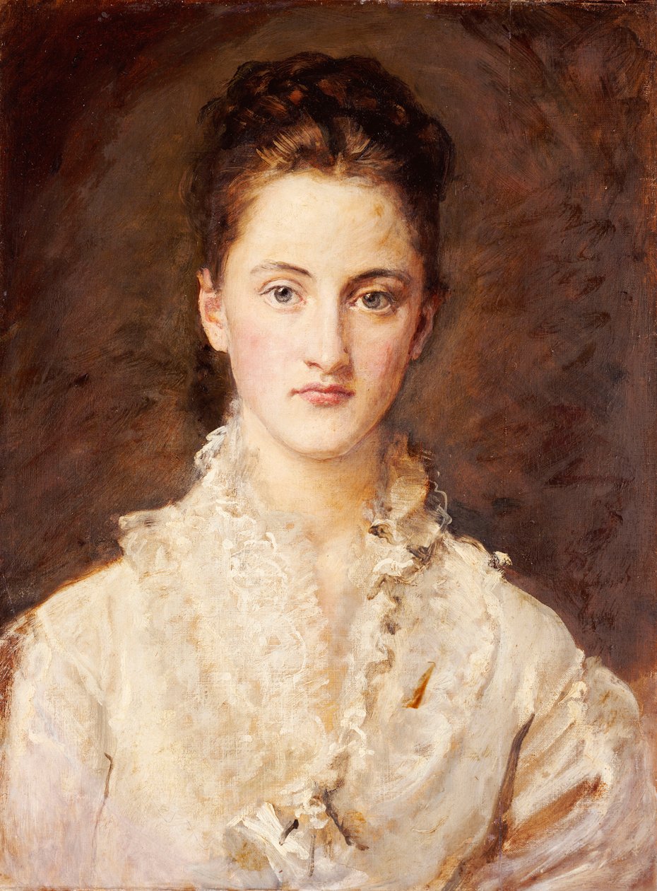 Taiteilijan tyttären Marian muotokuva, puolipitkä, 1875-76 tekijältä John Everett Millais