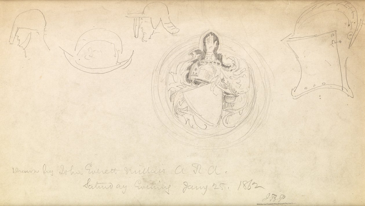 Luonnos vaakunalle, 1862 tekijältä John Everett Millais