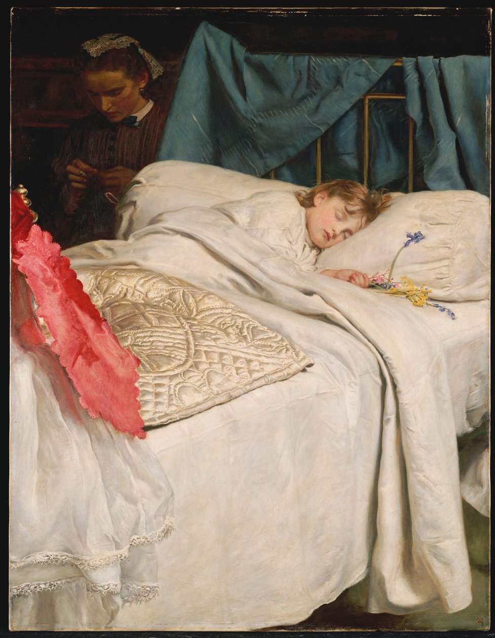 Nukkuva, noin 1865 tekijältä John Everett Millais