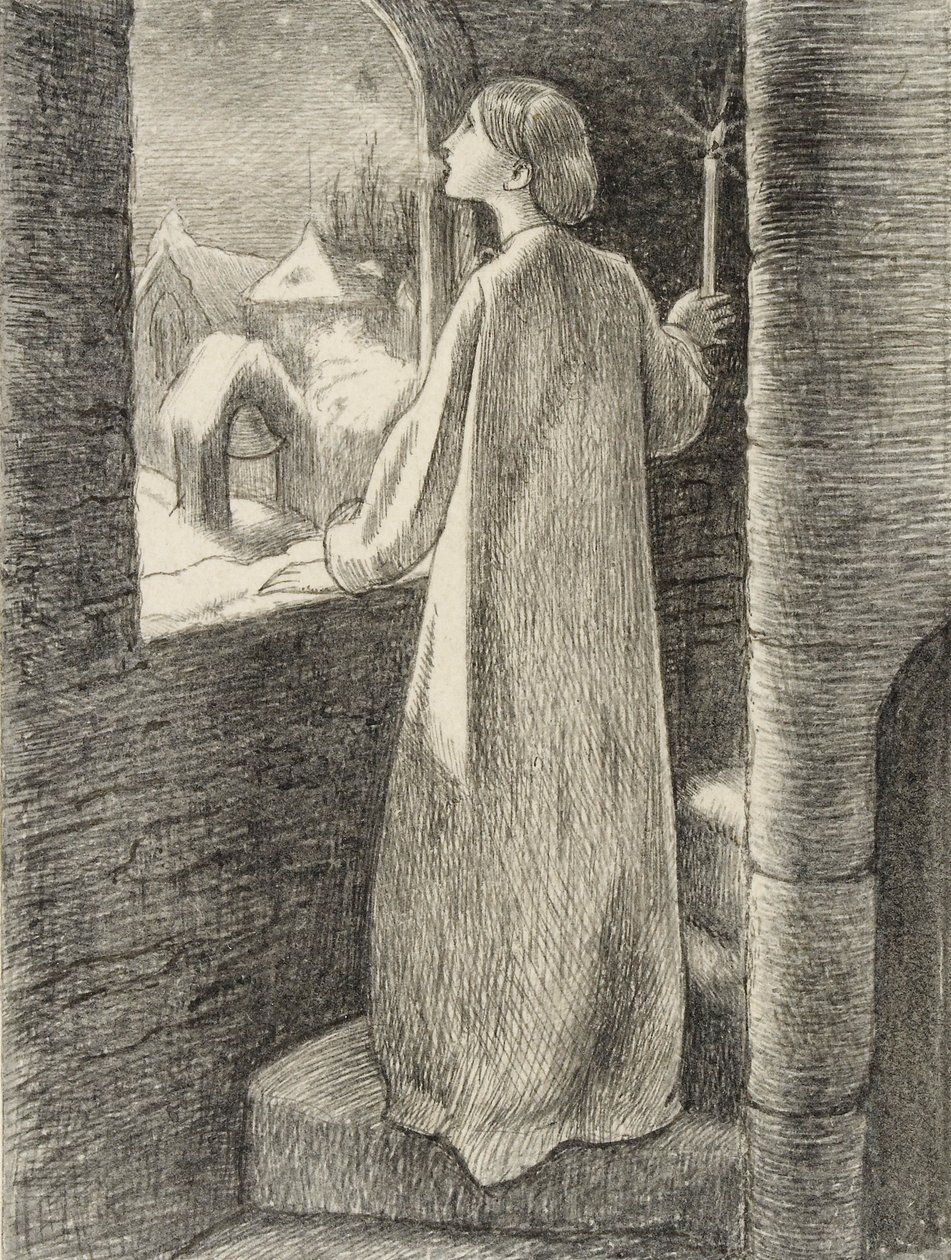 St Agnes Eve, 1857 tekijältä John Everett Millais