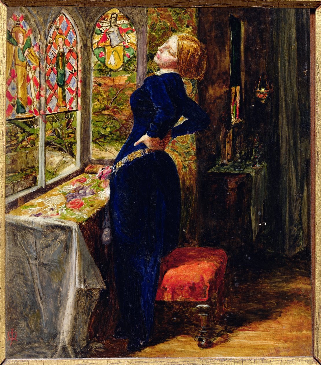 Huonekalut ja erilaiset esineet 1100- ja 1300-luvuilta tekijältä John Everett Millais
