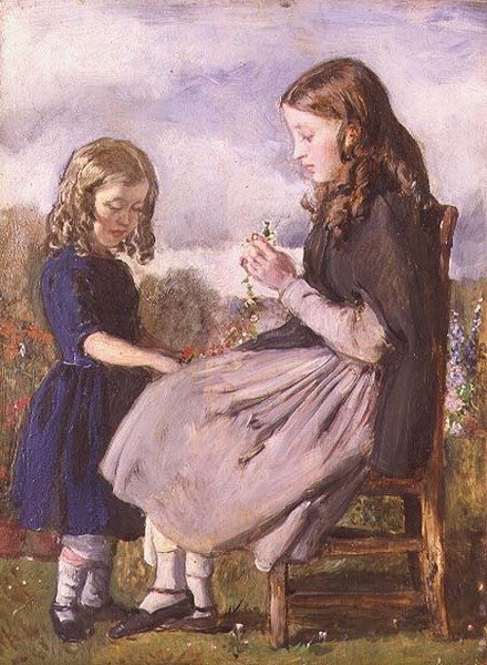 The Garland Weavers (öljy kankaalle) tekijältä John Everett Millais