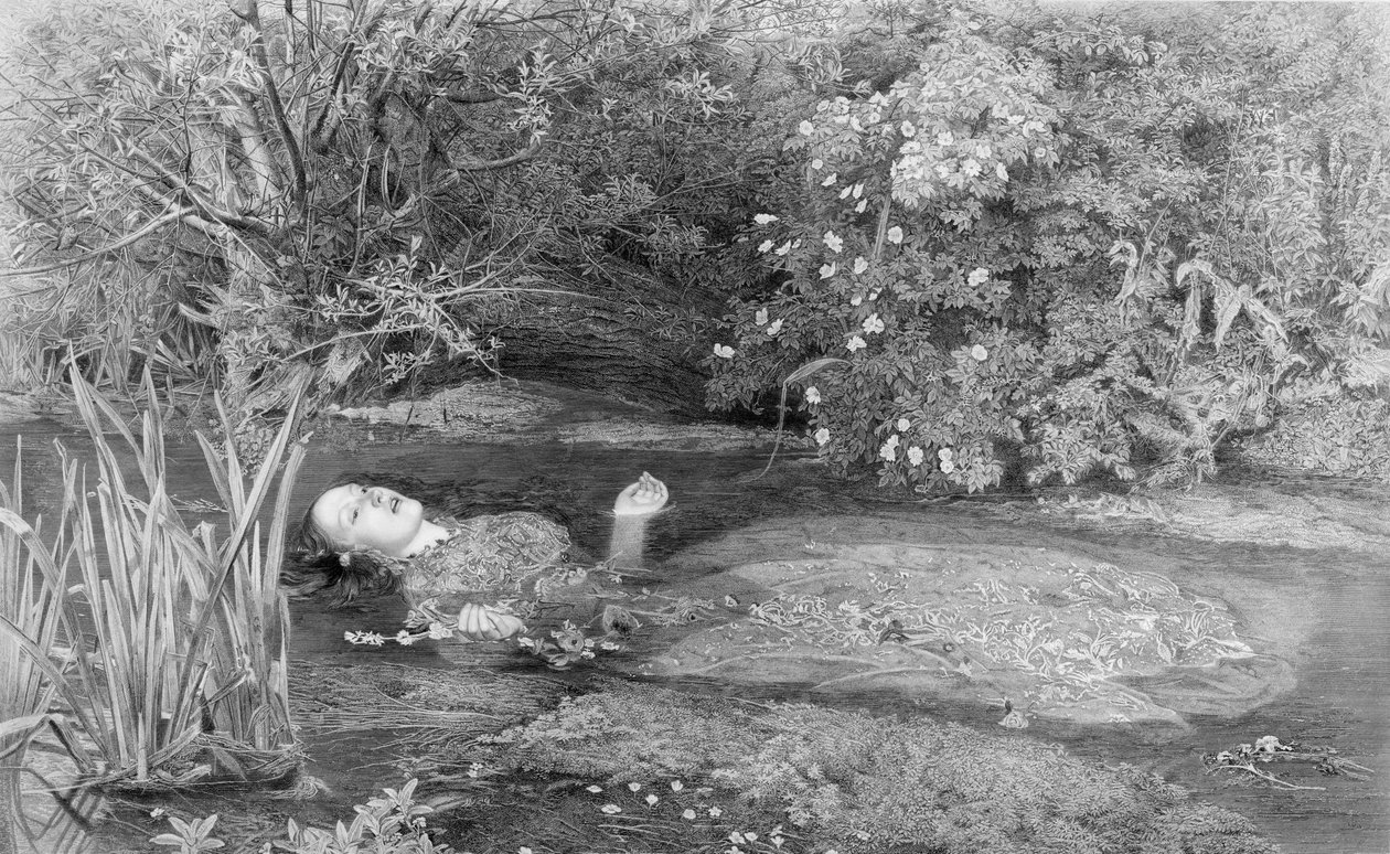 Huonekalut ja erilaiset esineet 1100- ja 1300-luvuilta tekijältä John Everett after Millais