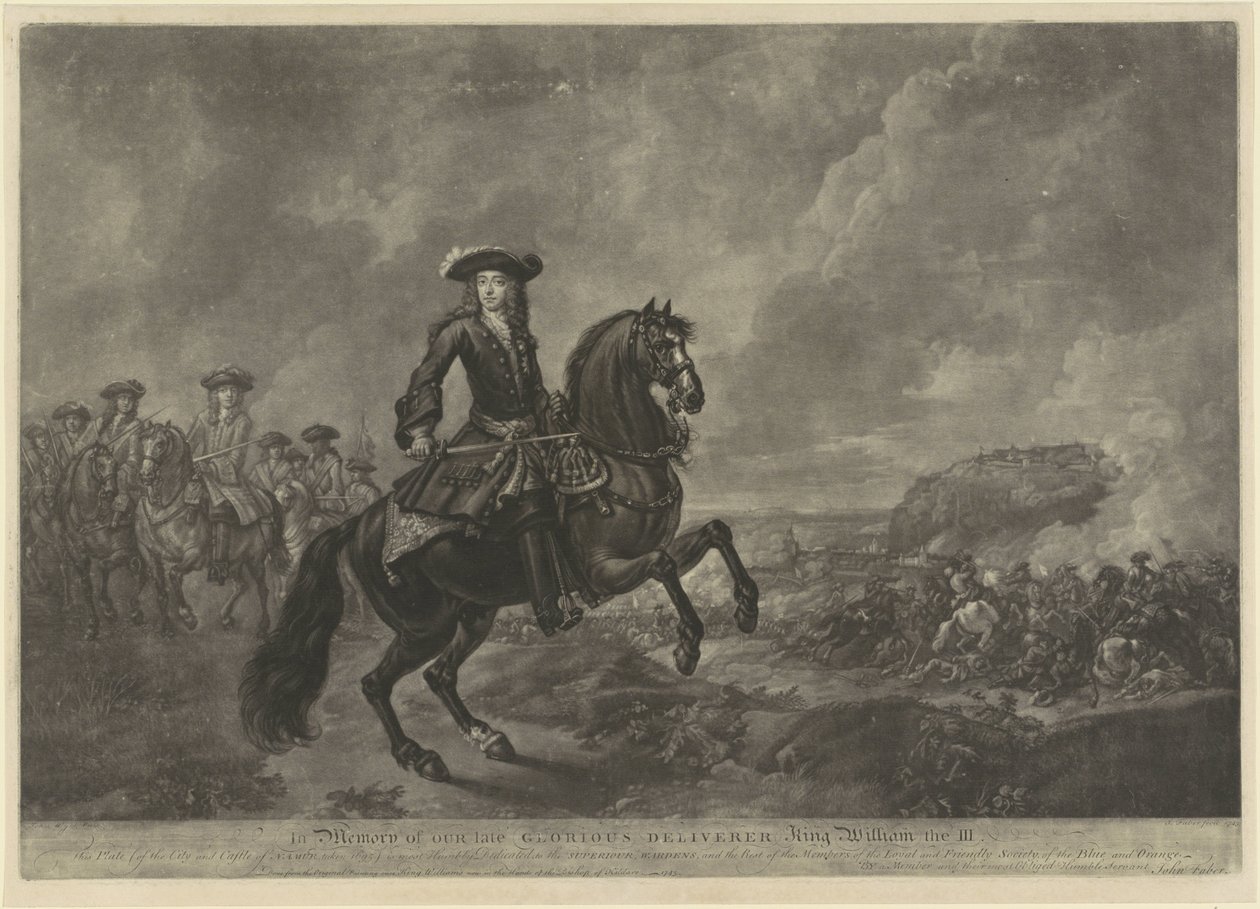 Oranssin prinssi William III:n ratsastusmuotokuva tekijältä John Faber (II)