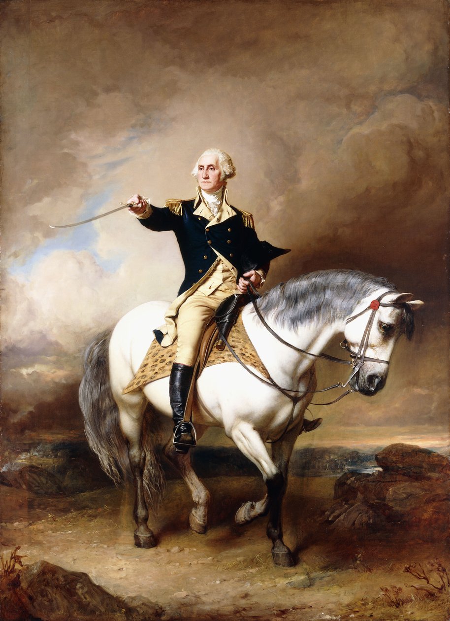 Muotokuva George Washingtonista tervehtimässä Trentonissa, tekijältä John Faed