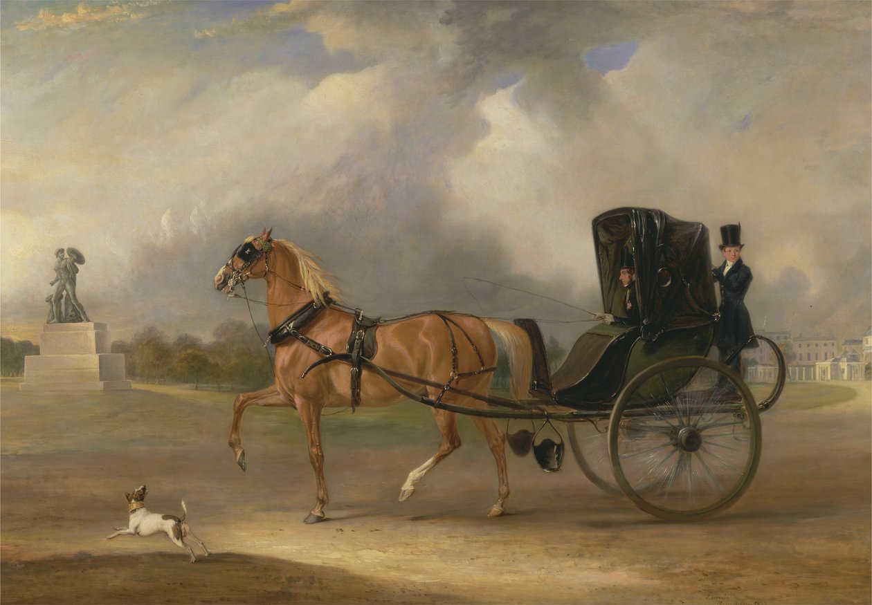 William Massey-Stanley ajaa Cabriolettia Hyde Parkissa tekijältä John Ferneley
