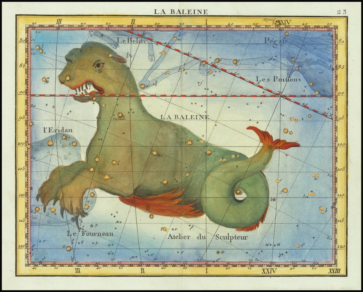 1776 - John Flamsteed - La Baleine (Cetus) (suomeksi) tekijältä John Flamsteed