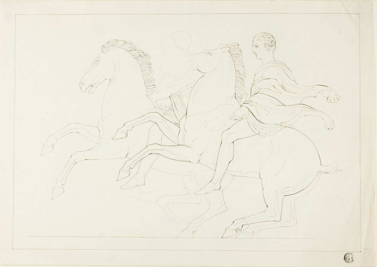 Kopio Golgatasta Parthenon Friezestä tekijältä John Flaxman