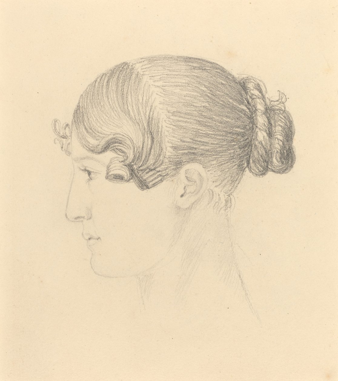 Naisen pää (Theresa Turner?) tekijältä John Flaxman