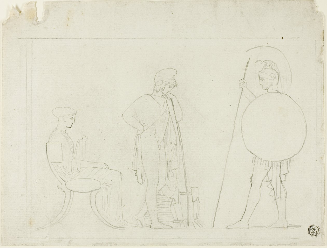 Hector Chiding Paris tekijältä John Flaxman
