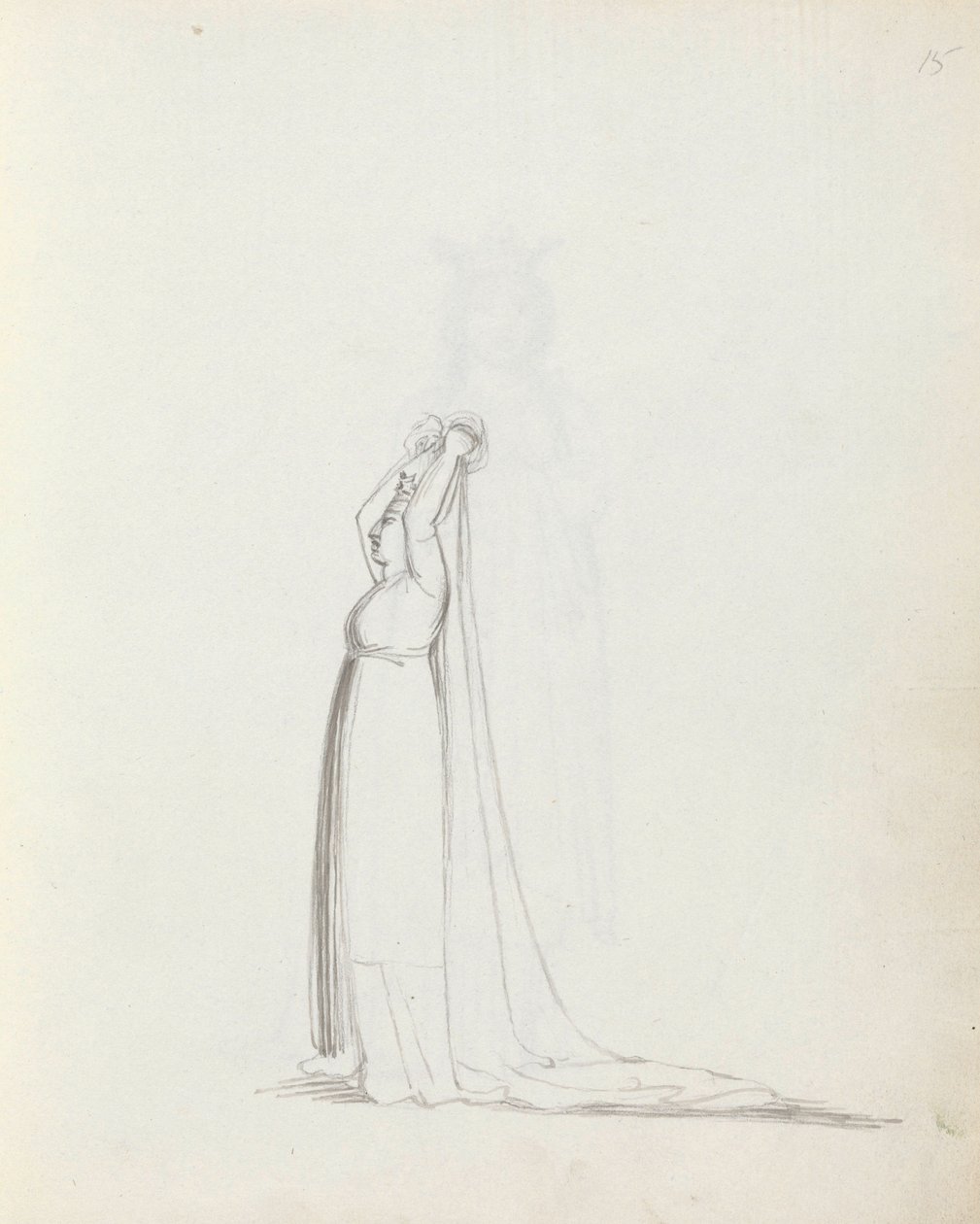 Mrs Siddons Constance, 1783 (kynä, muste ja pesu paperille) tekijältä John Flaxman
