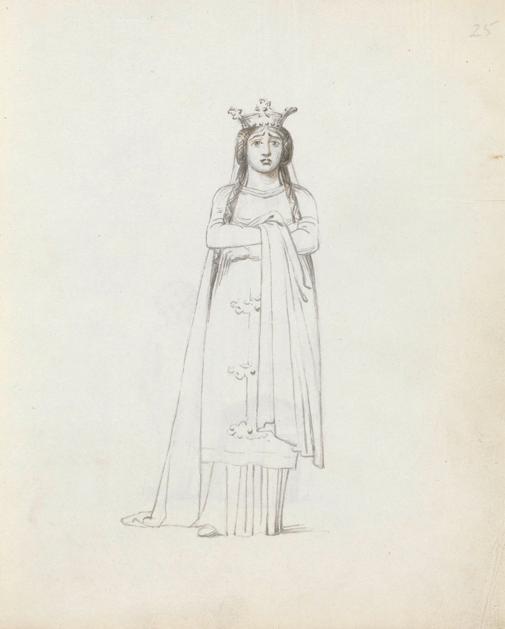 Mrs Siddons Constance, 1783 (kynä, muste ja pesu paperille) tekijältä John Flaxman