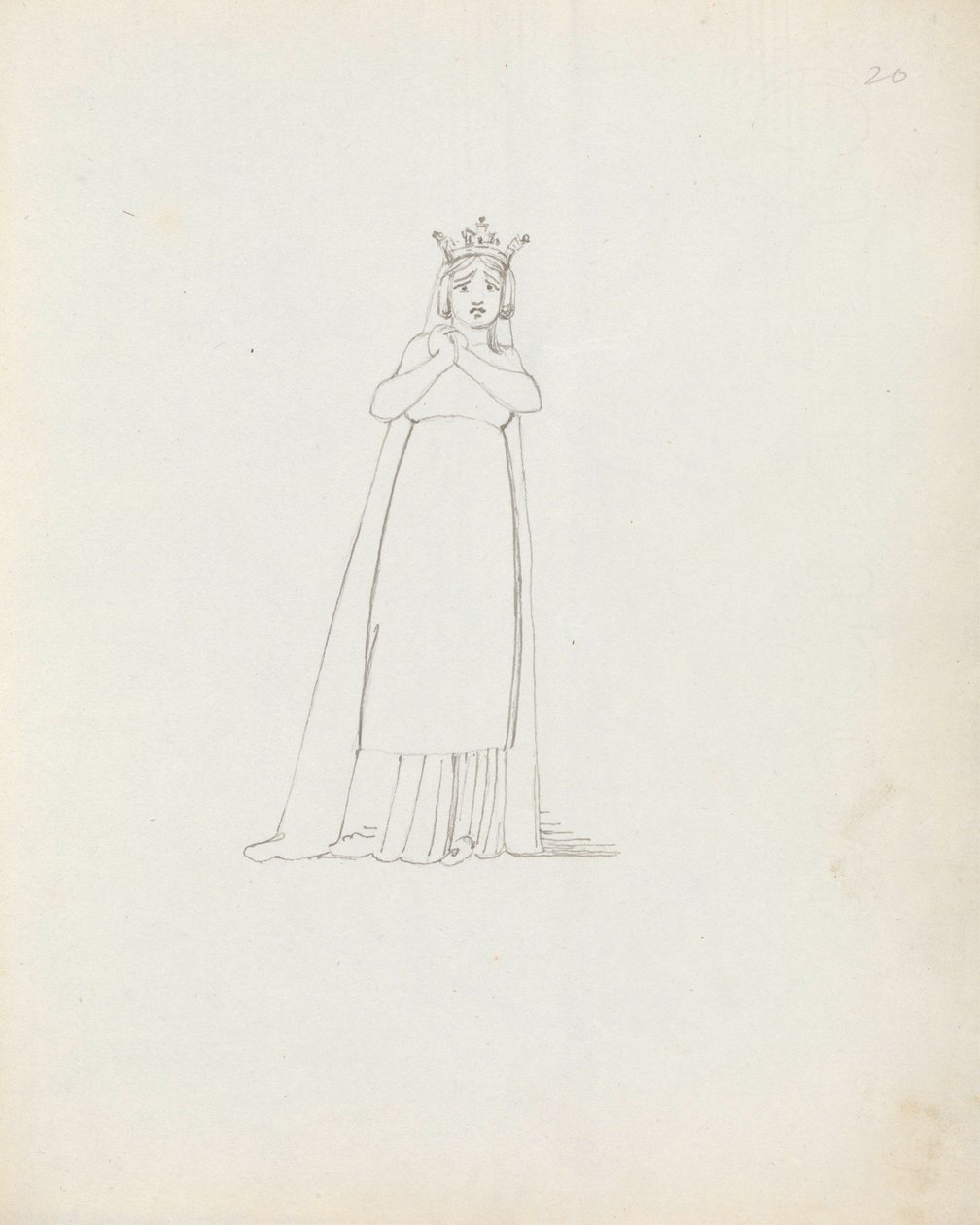Mrs Siddons Constance, 1783 (kynä, muste ja pesu paperille) tekijältä John Flaxman