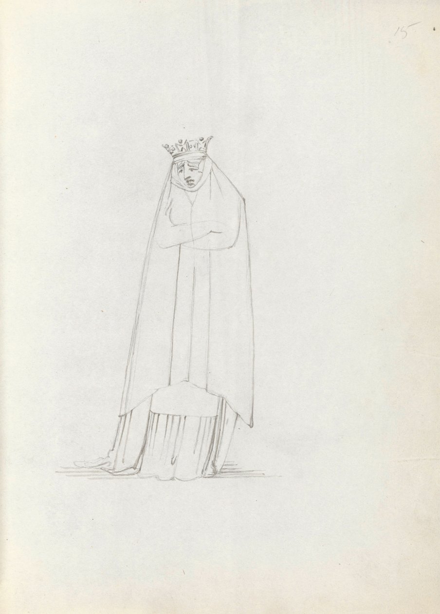 Mrs Siddons Constance, 1783 (kynä, muste ja pesu paperille) tekijältä John Flaxman
