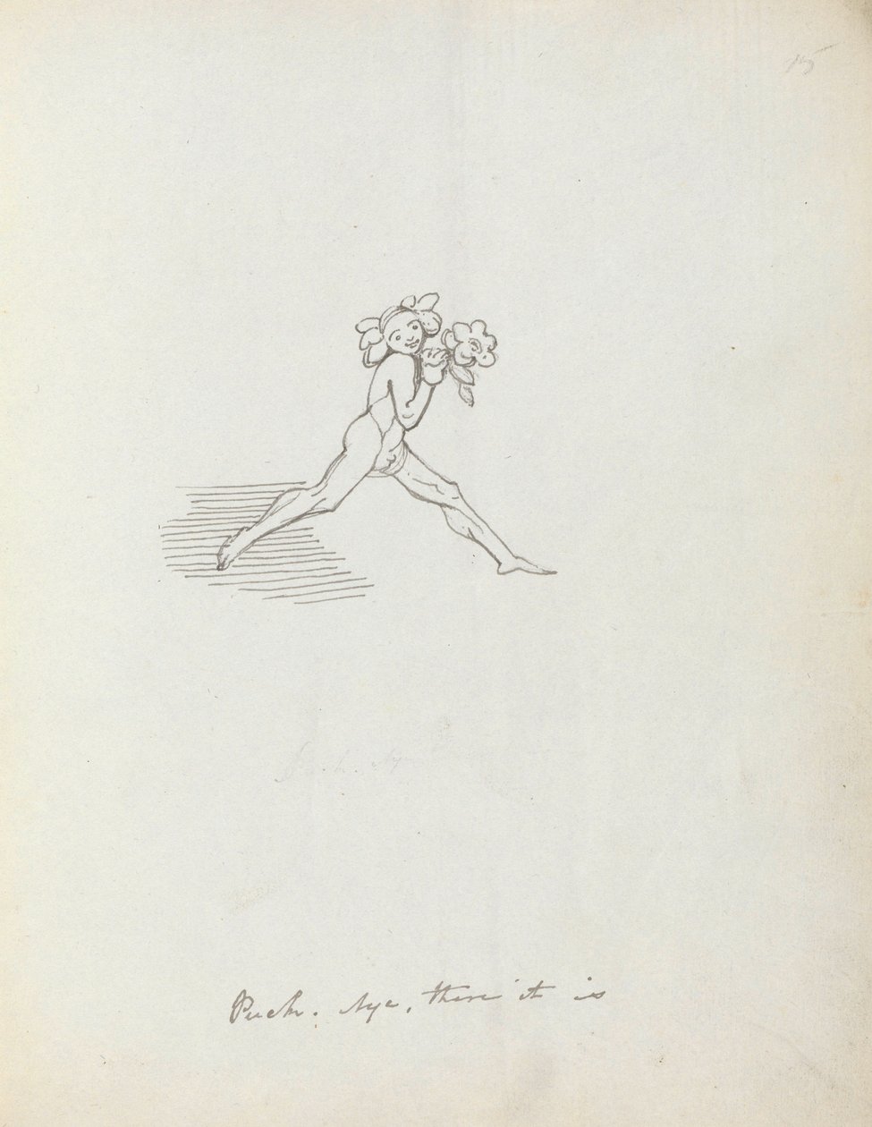 Kiekko. Kyllä se on, 1783 (kynä, muste ja pesu paperille) tekijältä John Flaxman