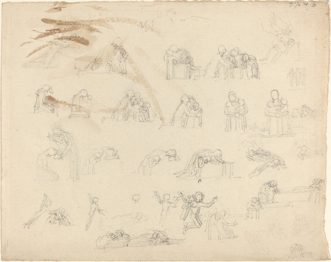 Sheet of Studies tekijältä John Flaxman
