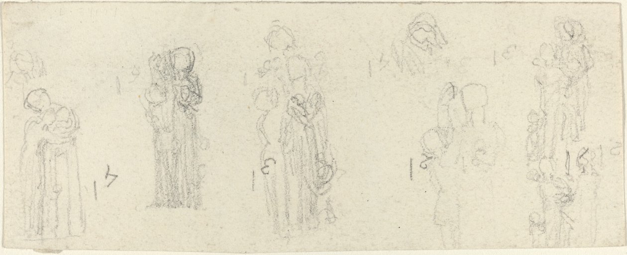 Tutkimusarkki [recto and verso] tekijältä John Flaxman