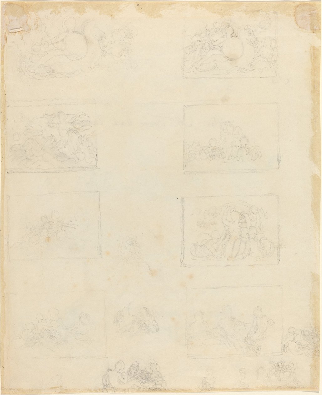Tutkimusarkki [recto and verso] tekijältä John Flaxman