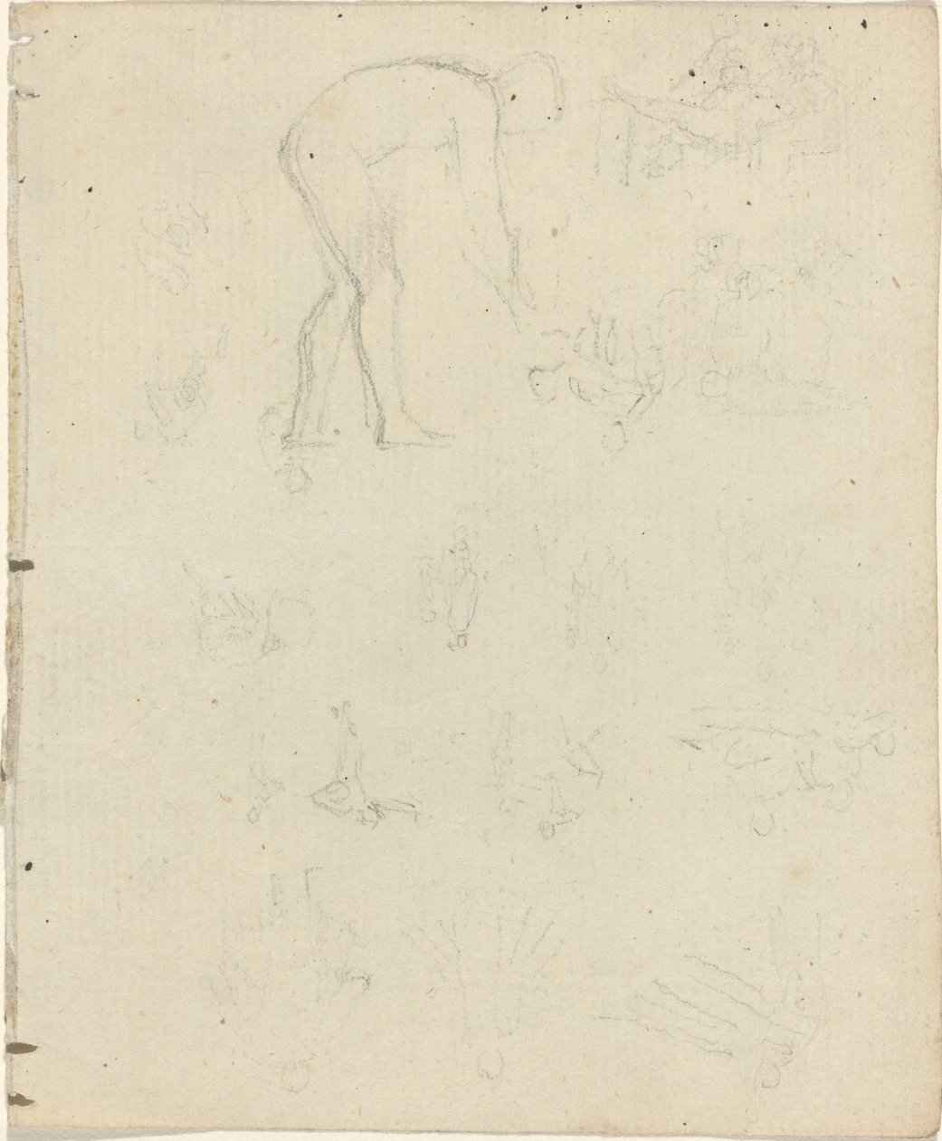 Tutkimusarkki [recto and verso] tekijältä John Flaxman