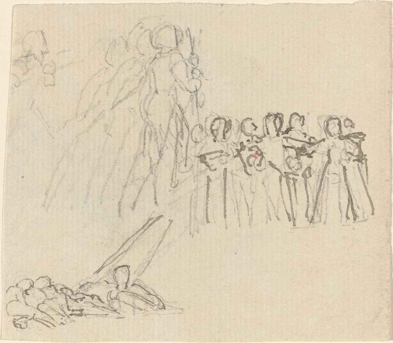 Tutkimusarkki [recto and verso] tekijältä John Flaxman
