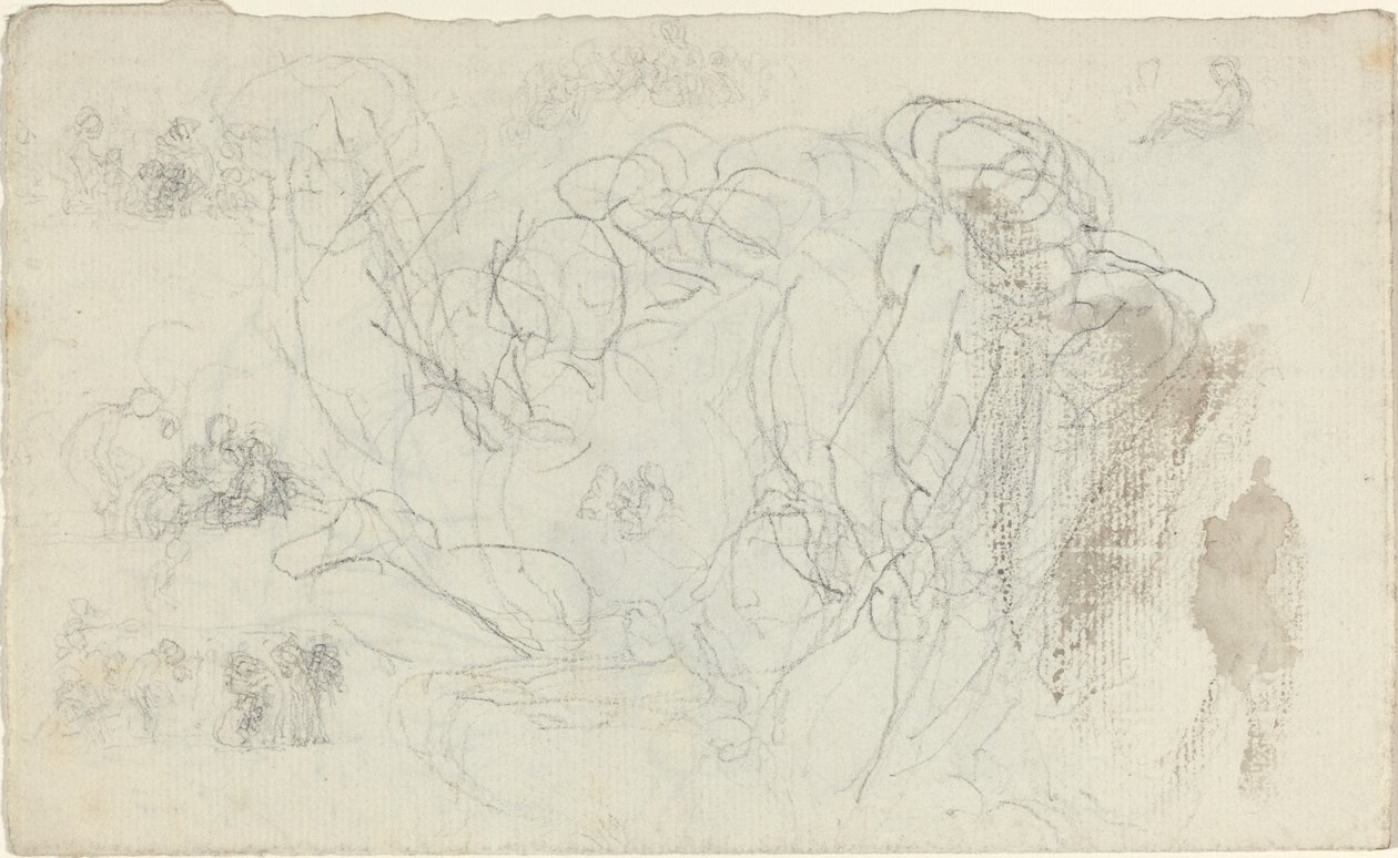 Tutkimusarkki [recto and verso] tekijältä John Flaxman