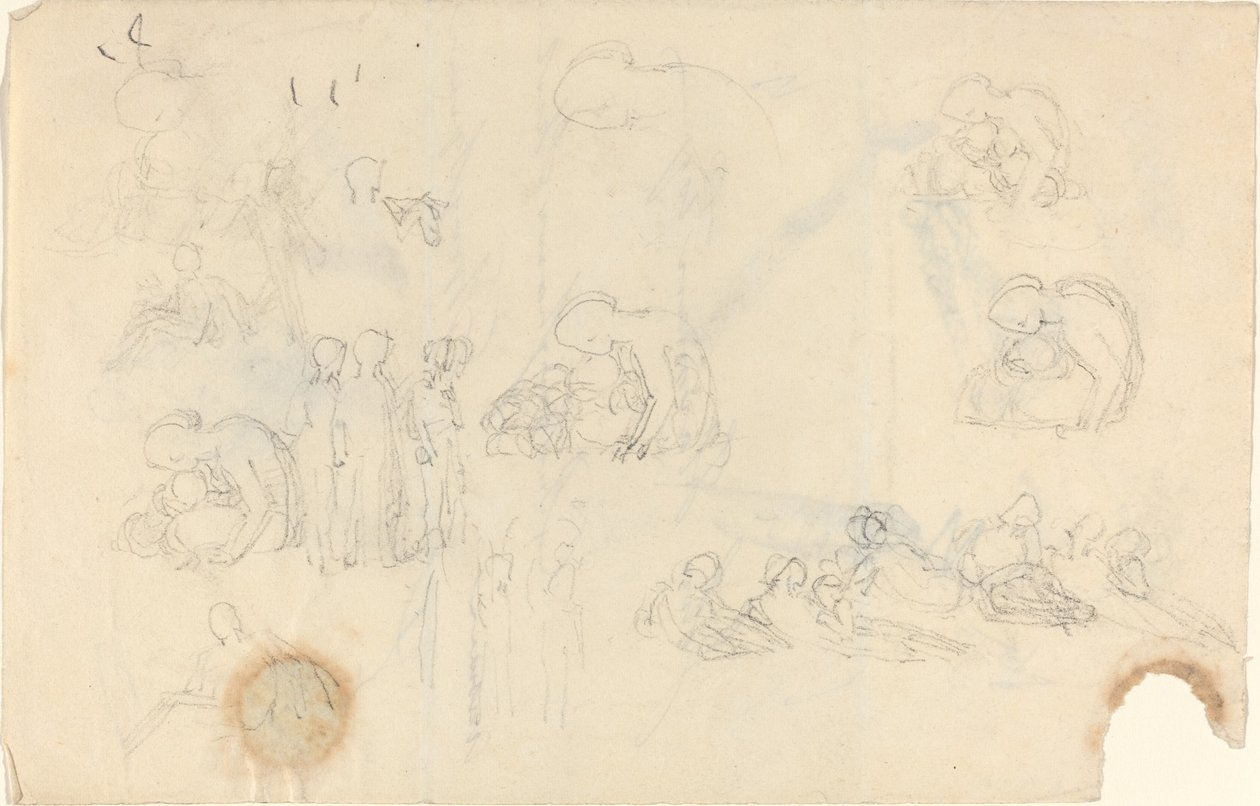 Tutkimusarkki [recto and verso] tekijältä John Flaxman