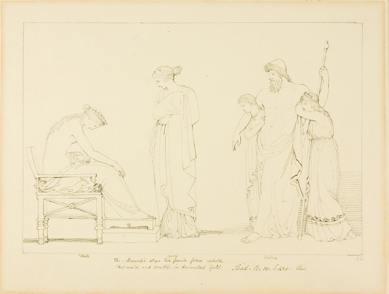 Vulcanus ja Thetis tekijältä John Flaxman