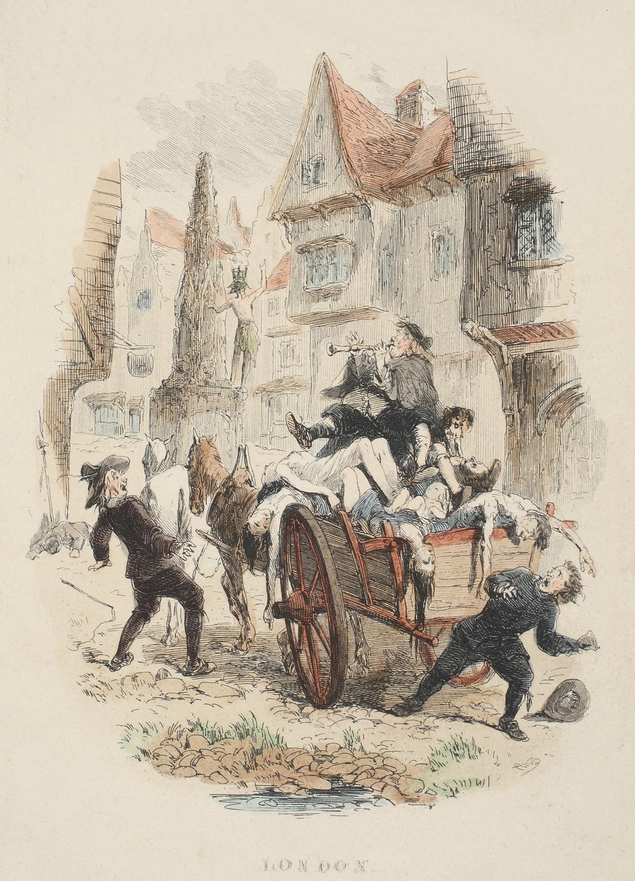 Nimisivu Old St. Paulsista, kirjoittanut William Harrison Ainsworth, pub. 1855 (käsinvärinen kaiverrus) tekijältä John Franklin