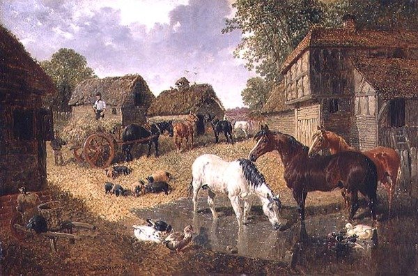 Heinävaunujen lastaaminen tekijältä John Frederick Herring Jnr