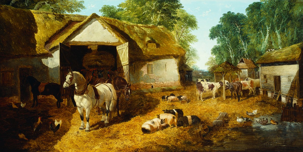 Meopham Farmyard, 1857 tekijältä John Frederick Herring Junior