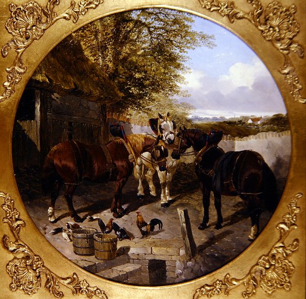 Tallipiha (öljy kankaalle) tekijältä John Frederick Herring Jnr