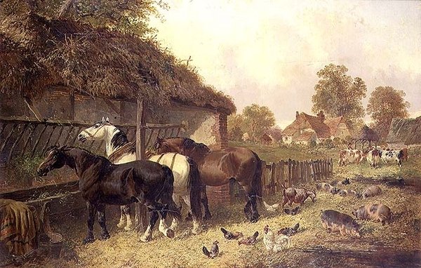 Kolme hevosta seimen luona tekijältä John Frederick Herring Junior