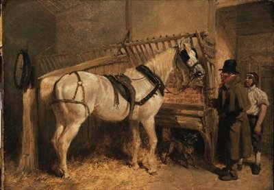 St. Gilesin taksihevonen tallissa sulhasten kanssa tekijältä John Frederick Herring Senior