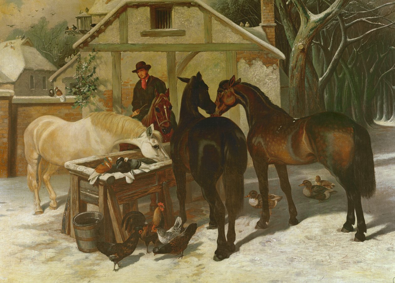 Vesialtaalla talvella tekijältä John Frederick Herring Senior