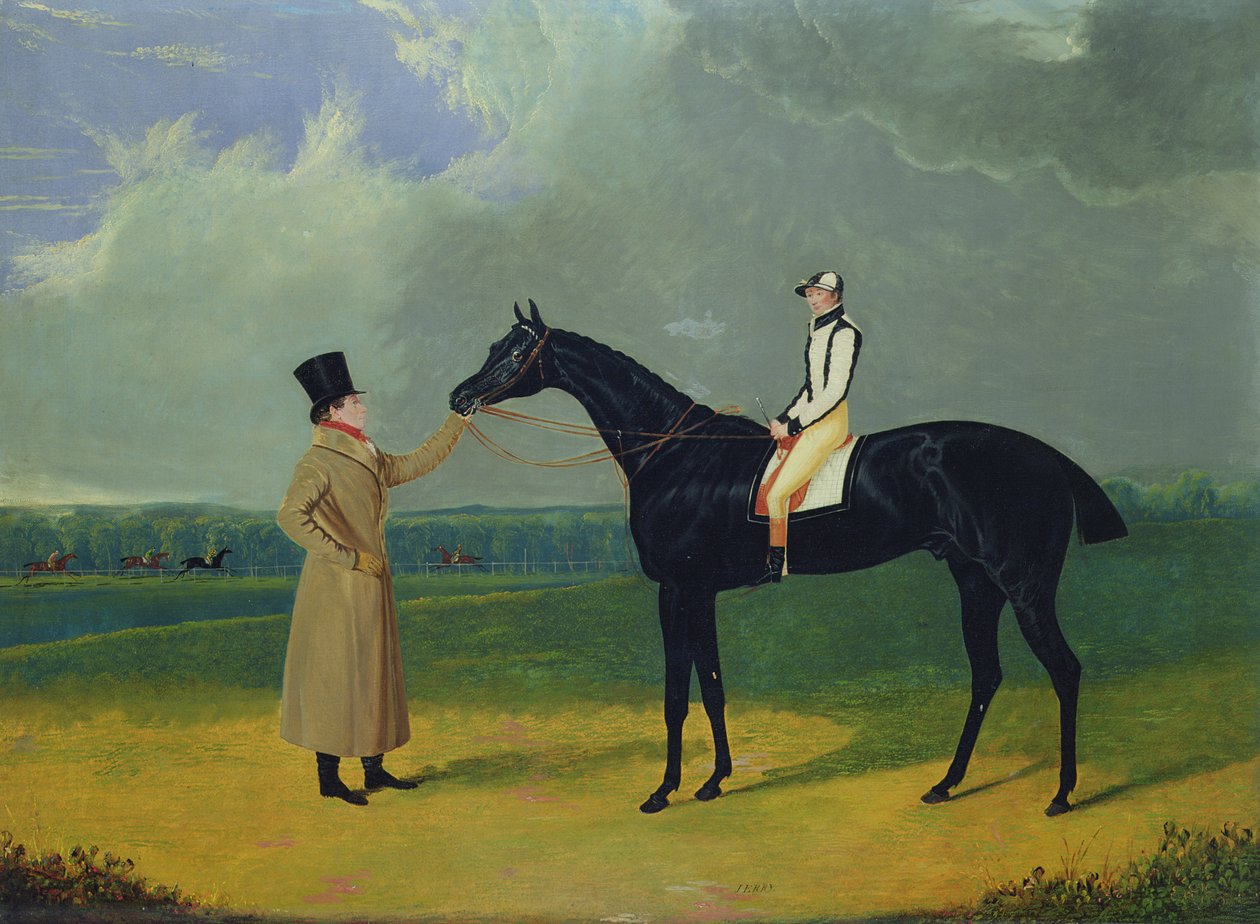Jerry, St. Legerin voittaja 1824 (öljy kankaalle) tekijältä John Frederick Herring Senior